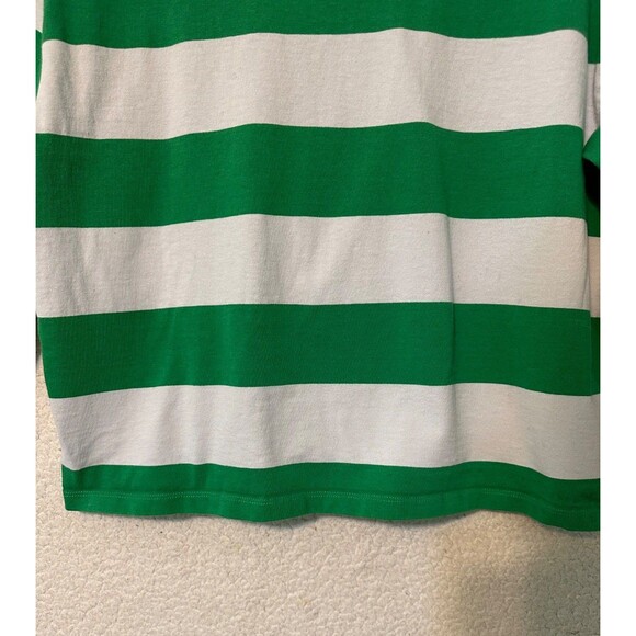 J.Crew relaxed, long sleeve Boat Neck Green Striped top M‎ - Picture 4 of 12